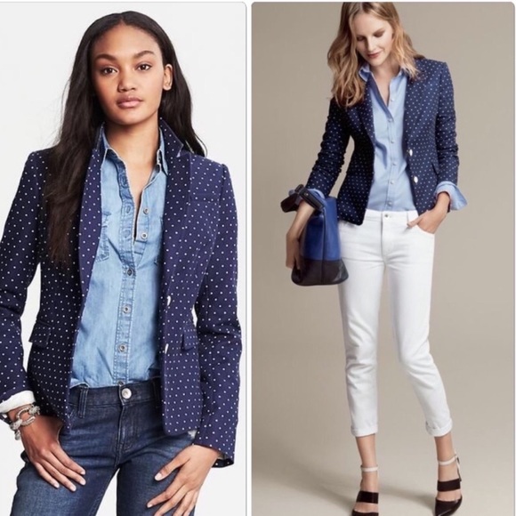 BR Polka Dot Blazer sz6 - Picture 4 of 8